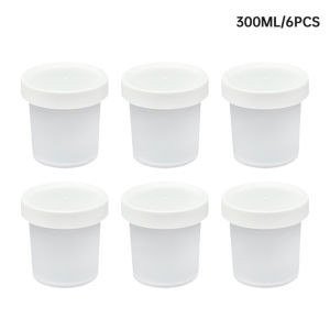 ⭐️【มีในสต๊อก+คลังสินค้าท้องถิ่น】⭐6 Pieces Plastic Ice Cream Cup Dessert Container Mousse Jelly Pudding Cup with Lid Shop Party