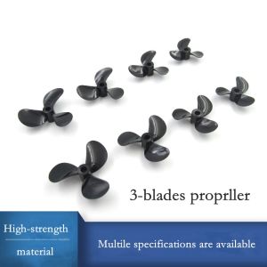 RC Boat Parts 3-Blade PC Propeller CW/CCW 4mm Hole 32mm/36mm/40mm/44mm/48mm Prop For Simulation Boat Full-immersion Imported Propeller