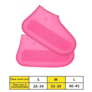 Silicone Reusable OvershoesWaterproof Rain Boots Cover Anti Slip Washable Rainy Shoe Cover Washable