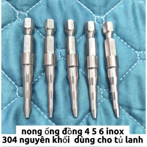 Mũi nong ống đồng 4-5-6 thiết kế inox 304 nguyên khối chuôi lục giác 6.35 dùng cho tủ lạnh