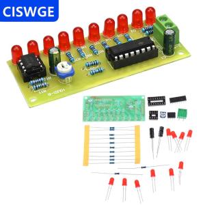 [COD] CISWGE AUTOPARTS Led Chaser chảy nước ánh sáng NE555 mô-đun + cd4017 PCB board DIY Kit
