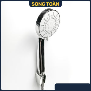 Vòi Sen Tăng Áp Mặt Trắng Điều Chỉnh Bộ Sen Tắm Tăng Áp Tia Nước Cầm Tay TS07