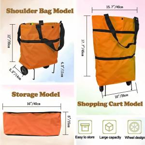 Foldable Shopping Cart Trolley 2 In 1 Oxford Cloth Hand Cart Shopping Bag Supermarket Shopping Bag Shopping Cart