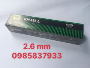 Que hàn 2.6 mm chịu lực Kiswel K-7018 tiêu chuẩn thế giới với độ bền và độ ngấu cao để hàn các loại vật liệu tại Máy NTT