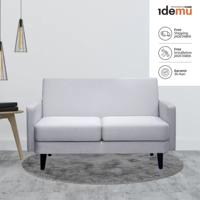 DISPLAY SALE - IDEMU Sofa Castella 2 Seater Putih Furnitur Minimalis