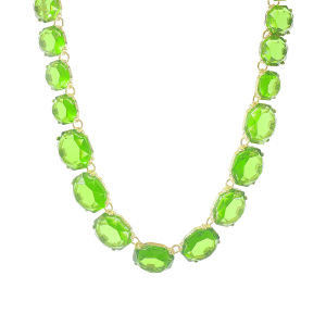 AEN11161 Fashionable Color-Block Jelly Necklace for Women ZA Bohemian style geometric necklace and earring set