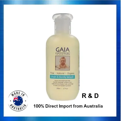 [Pre Order] GAIA Natural Baby Hair & Body Wash 200ml (Made in Australia)