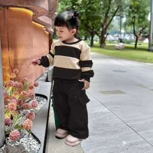 baju anak perempuan 1-12 tahun setelan anak perempuan salur celana cargo baju anak perempuan viral