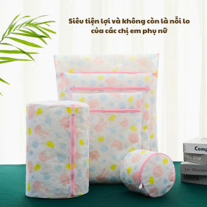 Set 5 Túi Giặt Cao Cấp Lưới Dày Đa Size Có Khóa Kéo – Túi Giặt Quần Áo Đồ Lót Chống Rối Bền Đẹp