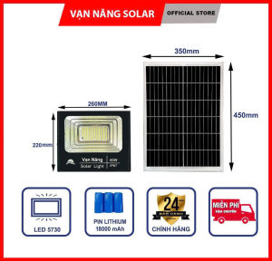 Đèn pha năng lượng mặt trời Vạn Năng Solar 25W 40W 60W 100W 200W 300w