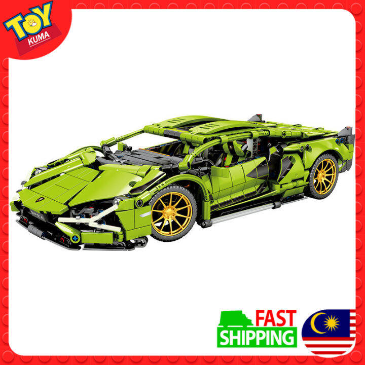 Lamborghini Green Sports Car Building Block Toy, Loaded With Remote ...