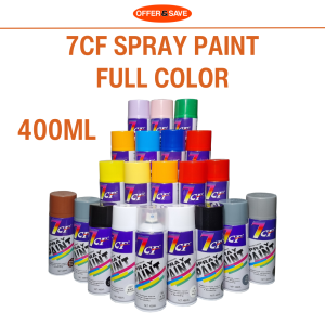 [Full Range] 7CF Spray Paint Mix Color Matt Black White Lacquer Grey Silver Blue Red Yellow