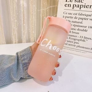 OPEAREY Plastic Water Bottles Clear 600ml Large Capacity Travel Kettle Portable Leak Proof Drink Bottle Outdoor Sports