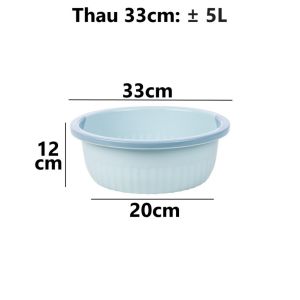 Chậu Thau Viền Việt Nhật 2330/1/2/3/4 Dùng Tắm Rửa Lau Nhà Giặt Đồ - TADAHOME