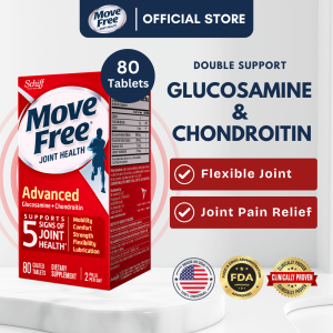 [For Adult | Fast Joint Pain Relief] Move Free Advanced Glucosamine & Chondroitin 80 Tablets | Joint Health Supplement | Better Joint in just Two Weeks