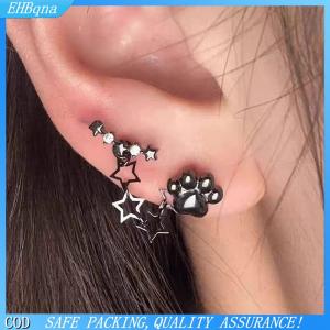 COD 1 cái 1 bộ dễ thương Puppy Paw Zircon bướm Tai xương móng Tay Đinh Tán mới thời trang sang trọng phong cách tai trang sức cho phụ nữ Y2K Bông tai Quà Tặng