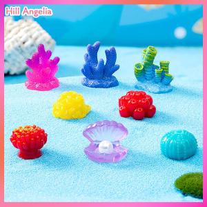 [Hill Angelia] Colorful Resin Aquarium Mini Artificial Coral Reef Landscape Fish Tank Underwater Ornament Aquarium Accessories