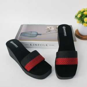 Arkn Sandal Wedges wanita Selop Kombinasi Terbaru2024