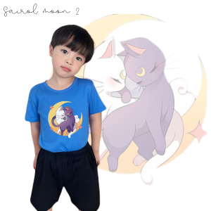 JOY Setelan Kaos Dan Celana Pendek Usia 1-8 Tahun Motif Sailor Monn 2