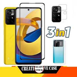 PROMO PAKET 3 INC 1  Tempered Glass XIAOMI POCO X5 PRO 5G 2023 / POCO M4 PRO 5G 2022 Anti gores Kaca Pengiriman Cepat
