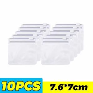 5-49Pcs Mini Colorful Pill Dispenser Bags Reusable Medicine Zip Bags Self-Sealing Jewelry Storage Pouch Portable Travel Waterproof Bags