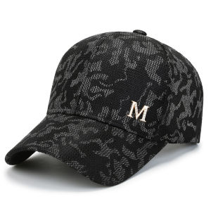 M Letter Baseball Hat For Women Mesh Quick Dry Breathable Bonnet Summer Female Long Brim Sun VisorOutdoor Sports Golf Cap