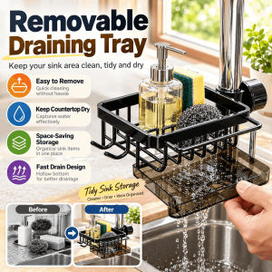 Kitchen Faucet Storage Rack Sink Faucet Hanging  Storage Holder  Bathroom Kitchen Shelf Drain Towel Organizer