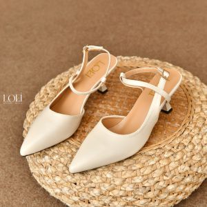 LOEI Shania Pointed Heels Wanita Slingback Korean Style 9655