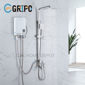 GRIPO New High End 304 Stainless 4 Way Square Type Shower Set for Water Heater GP1428