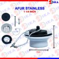 AFUR WASTAFEL 11/2 11/4 INCH SARINGAN PEMBUANGAN AIR BAK CUCI PIRING PLASTIK / STAINLESS TERMURAH. 