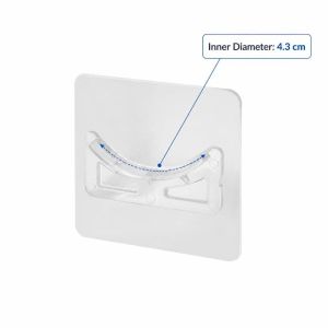 UNMEGONI 2pcs Self Adhesive Curtain Rod Holders No Drill Transparent Curtain Support Hook Durable Curtain Pole Support Curtain Rod Closet Rod