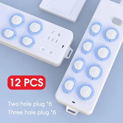 Hamshmoc 12 Pieces Safety Child Socket Plug Cover Retardant Material Baby Socket Protection Cover Guard Anti-Electric For Childproof Household Safety Essentials