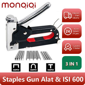 3in1 Staples Stapler Staple Gun Alat Tembak Paku Staples Manual 3 in 1