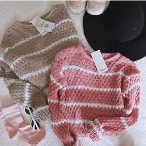 NANAS STRIPE / Popcorn Sweater / Atasan Wanita Rajut Tebal Tribal / Sweater rajut Nanas