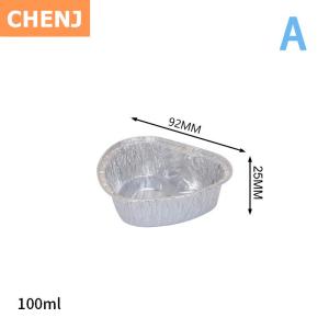 [COD] CHENJ KITCHEN 10PCS Heart Shaped Aluminum Foil Baking Cups With Cover Cupcakes Tarts Puddings Cup Muffin Patisserie Baking Pan Tool