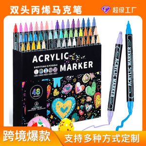 Double-Ended Acrylic Markers-24 Colors
