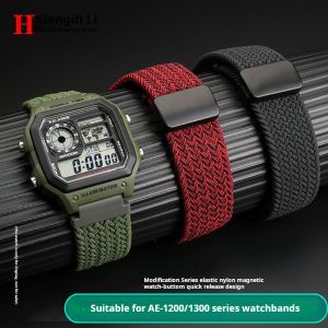 Dây Đeo Đồng Hồ Nylon Đàn Hồi Cho Casio A158 A168 f91w AE-1200WHD / A159 / A169 AE1200 Dây Đeo Đồng Hồ Khóa Từ Tính Vòng Đeo Tay Tháo Nhanh 2026
