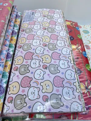 กระดาษห่อของขวัญอาร์ตมัน คละลายน่ารักๆ 100 แผ่น