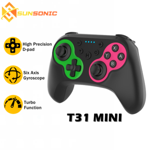 T31 Mini Wireless Controller Type-C Interface 6-Axis Motion with Turbo and Vibration Function For Nintendo Switch Lite