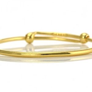 Chow Sang Sang 周生生 999.9 24K Pure Gold Price-by-Weight 7.52g Gold Adjustable New Born Baby Bangle 87765K