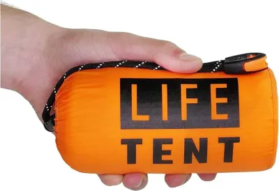 RISEN EMERGENCY SURVIVAL 2 PERSON TENT W/WHISTLE & PARACORD FOR TREKKING & ADVENTURE TRAVEL