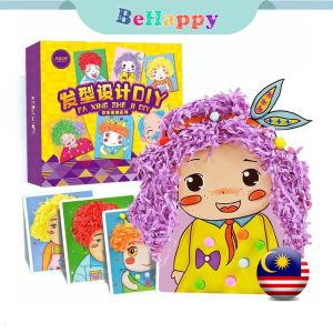 BeHappy 6pcs/set Hair Style Design DIY Kit for Kindergarten Kids  Art & Craft Educational Toy