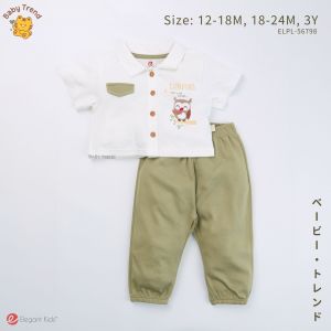 Elegant Kids ชุดเด็กผู้หญิง 12เดือน-3ขวบ ชุดเสื้อแขนสั้นพร้อมกางเกงขายาว ลายแคมปิ้งน่ารัก Collection | Babytrend