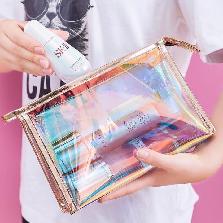 Fashion Candy Color Women Portable Cosmetic Bag Organizer