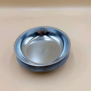 1โหล ถาดติ่มซำ 10 ซม. ถาดสแตนเลส จานใส่ติ่มซำ แบบสแตนเลสหนา