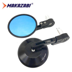 Universal Motorcycle Bar End Mirrors Round Cafe Racer Motorcycle Rear view Mirror For Cafe Racer kawasaki Nk400 CB125R CB1000R CBF125 Z900 Z750 For MT07 MT09 R1 R3 Bicycle
