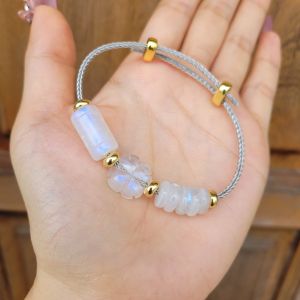 Vòng cáp lu thống ngũ điếu cỏ 4 lá Moon - Phong Thủy TUDO