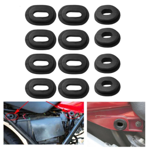12x Black Rubber Side Cover Grommets For CG125 CB100 550K 550F 750F CB125S XL 100 125 SL Motorcycle Motorbike