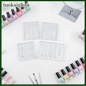 tuokaiguoji Flower Peacock 3D Silicone Nail Mold Chinese Style Relief Transparent Template Manicure Design Tools DIY Nail Art Decoration