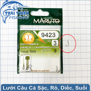 Lưỡi Câu Cá Sặc Rô Maruto Hosoji Sode 9423 Thép Đen Siêu Cứng Cực Bén Không Gỉ Sét Made In Japan
